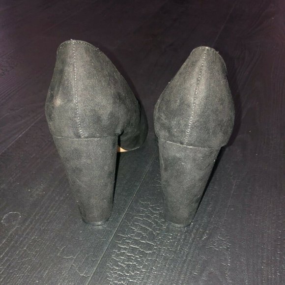 ASOS Pump Block Heels 4" Black Pointed Toes - Picture 5 of 9